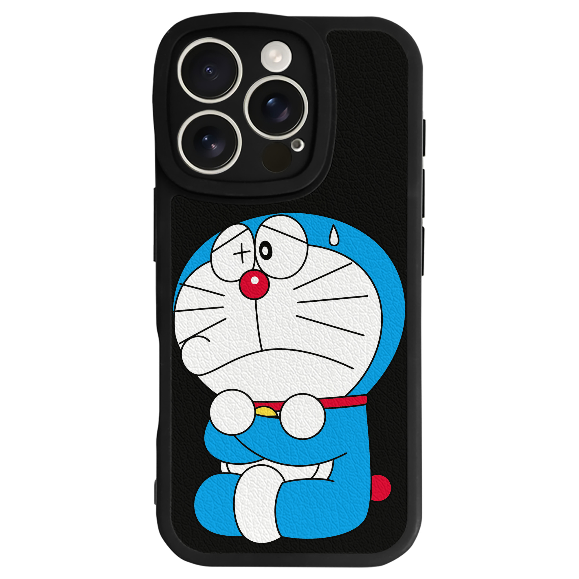 （画像用） ドラえもん Doraemon 【iPhone 16シリーズ対応】シリコンスマホケース（レザー調） 材質：シリコン